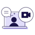 Pictogramme pour la visioconférence Pictogramme pour la visioconférence